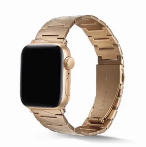 Apple Watch 42mm Kordon KRD-48 Metal Strap Kayış Üçgen Parçalı - Rose Gold