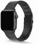 Apple Watch 42mm Kordon KRD-48 Metal Strap Kayış Üçgen Parçalı - Siyah