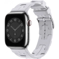 Apple Watch 42mm Kordon Metal Toka Tasarımlı KRD-92 Silikon Kordon - Mavi Açık