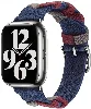 Apple Watch 42mm Kordon Renkli Sarmal Örgü Tasarımlı KRD-97  - Lacivert