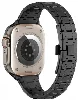 Apple Watch 42mm Kordon Şerit Tasarımlı Otomatik Klipsli Çelik KRD-83 - Rose Gold