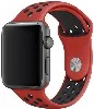 Apple Watch 42mm Kordon Spor Silikon Delikli KRD-02 - Kırmızı