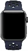 Apple Watch 42mm Kordon Spor Silikon Delikli KRD-02 - Lacivert
