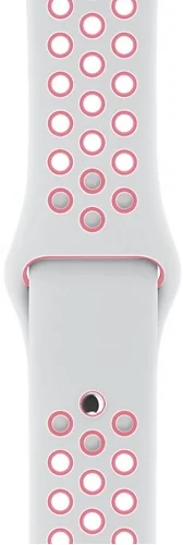 Apple Watch 42mm Kordon Spor Silikon Delikli KRD-02 - Pembe