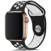 Apple Watch 42mm Kordon Spor Silikon Delikli KRD-02 - Siyah