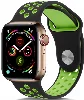 Apple Watch 42mm Kordon Spor Silikon Delikli KRD-02 - Yeşil