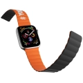 Apple Watch 42mm Kordon Youngkit Classical Magnetik Tak Çıkar Silikon Strap Kayış - Turuncu
