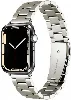 Apple Watch 42mm Kordon Zarif ve Sağlam Renkli KRD-93 Metal Kordon - Titanyum