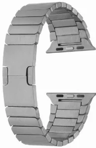 Apple Watch 42mm Metal Kordon Çizgi Tasarım Şık Ve Dayanıklı KRD-82 - Gri