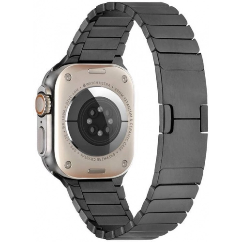 Apple Watch 42mm Metal Kordon Çizgi Tasarım Şık Ve Dayanıklı KRD-82 - Rose Gold