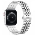Apple Watch 42mm Metal Parlak Kordon Klipsli KRD-36 - Gümüş