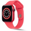 Apple Watch 42mm Silikon Kordon Hasır Örgü Dizayn - Pembe