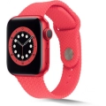 Apple Watch 42mm Silikon Kordon Hasır Örgü Dizayn - Siyah
