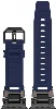 Apple Watch 42mm Silikon Kordon Titanyum Metal Başlıklı KRD-101  - Siyah-Mavi