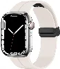 Apple Watch 42mm Silikon Kordon Zore KRD-84 Soft Pürüzsüz Metal Toka - Pudra