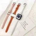 Apple Watch 44mm Deri Kordon KRD-28 - Beyaz