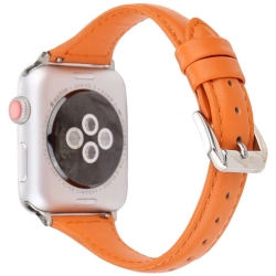 Apple Watch 44mm Deri Kordon KRD-28 - Kahverengi
