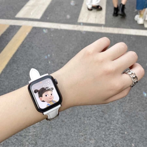 Apple Watch 44mm Deri Kordon KRD-28 - Kahverengi