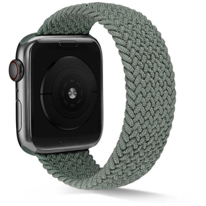 Apple Watch 44mm Kordon Hasır Örgü KRD-38 - Yeşil