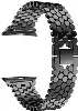 Apple Watch 44mm Kordon KRD-30 Metal Strap Kayış Bal Beteği Dizayn - Siyah