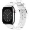 Apple Watch 44mm Kordon Metal Toka Tasarımlı KRD-92 Silikon Kordon - Beyaz