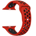 Apple Watch 44mm Kordon Spor Silikon Delikli KRD-02 - Kırmızı