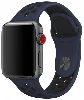 Apple Watch 44mm Kordon Spor Silikon Delikli KRD-02 - Lacivert