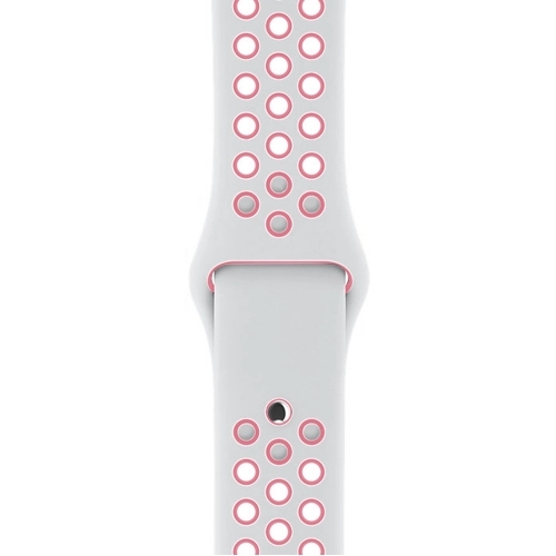 Apple Watch 44mm Kordon Spor Silikon Delikli KRD-02 - Pembe