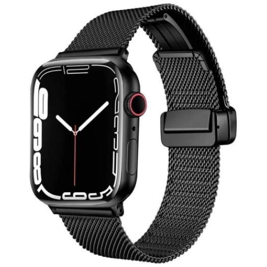 Apple Watch 44mm Kordon Zore KRD-85 22mm Metal Kordon - Siyah