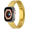 Apple Watch 44mm Metal Kordon Çizgi Tasarım Şık Ve Dayanıklı KRD-82 - Rose Gold