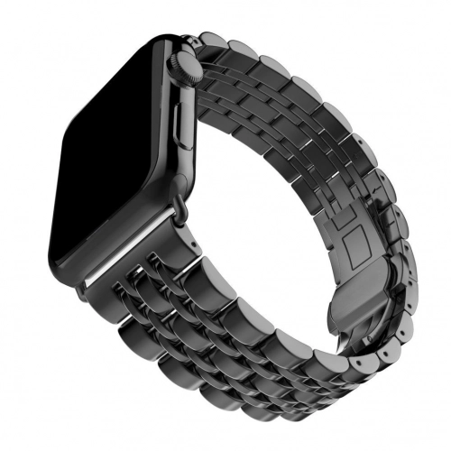 Apple Watch 44mm Metal Kordon Klipsli KRD-14 - Siyah