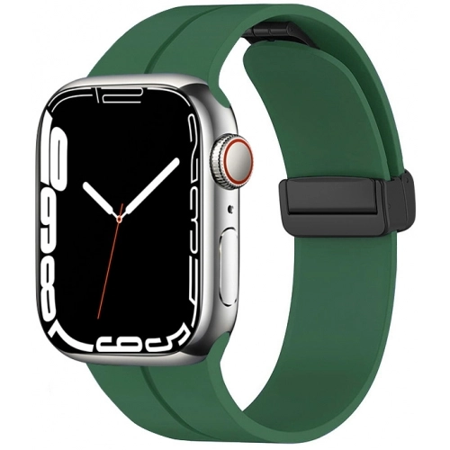 Apple Watch 44mm Silikon Kordon Zore KRD-84 Soft Pürüzsüz Metal Toka - Kırmızı