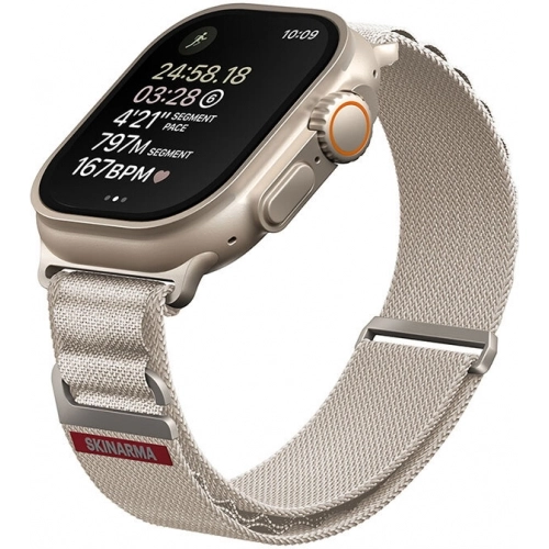 Apple Watch 44mm SkinArma Kobu Hasır Kordon - Olive