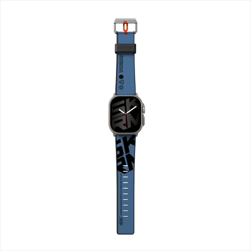 Apple Watch 44mm SkinArma Spunk Serisi PU Deri Kordon - Gri
