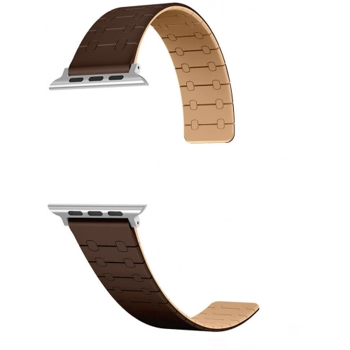 Apple Watch 45mm Kordon Çizgili Desenli Silikon KRD-111 Kordon - Pembe