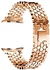 Apple Watch 45mm Kordon KRD-30 Metal Strap Kayış Bal Beteği Dizayn - Rose Gold