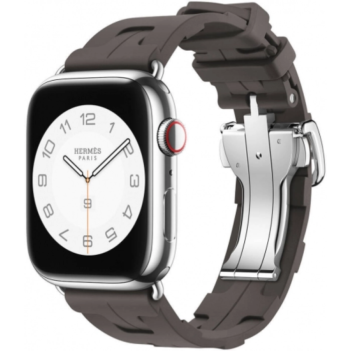 Apple Watch 45mm Kordon Spor Görünümlü KRD-94 Silikon Kordon - Haki