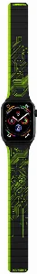 Apple Watch 7 41mm Kordon Youngkit Technological Magnetik Tak Çıkar Silikon Strap Kayış - Yeşil