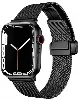Apple Watch 7 41mm Kordon Zore KRD-85 22mm Metal Kordon - Siyah