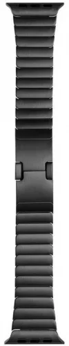 Apple Watch 7 41mm Metal Kordon Çizgi Tasarım Şık Ve Dayanıklı KRD-82 - Gri