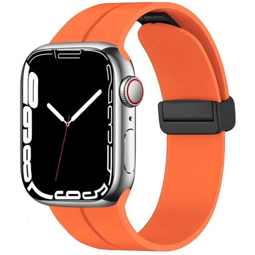 Apple Watch 7 45mm Silikon Kordon Zore KRD-84 Soft Pürüzsüz Metal Toka - Yeşil