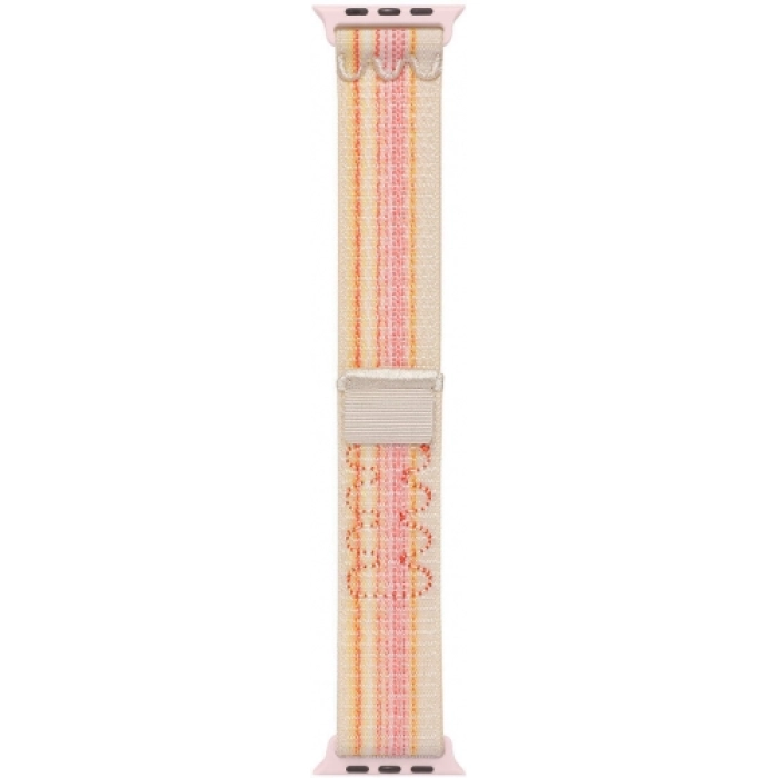 Apple Watch Ultra 49mm Hasır Kordon Strap Kayış Naylon Örgüİşlemeli KRD-91 - Pembe