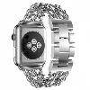 Apple Watch Ultra 49mm Kordon Cowboy Zincir Halkalı Metal Strap Kayış - Gümüş