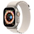 Apple Watch Ultra 49mm Kordon Hasır Metal Toka Dizaynlı KRD-74 - Beyaz