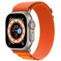 Apple Watch Ultra 49mm Kordon Hasır Metal Toka Dizaynlı KRD-74 - Turuncu