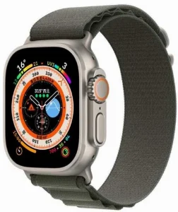 Apple Watch Ultra 49mm Kordon Hasır Metal Toka Dizaynlı KRD-74 - Yeşil