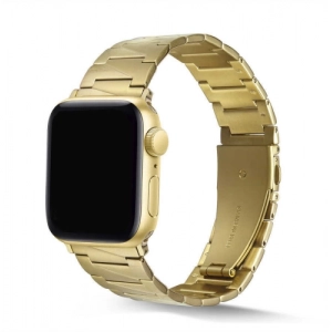 Apple Watch Ultra 49mm Kordon KRD-48 Metal Strap Kayış Üçgen Parçalı - Gold
