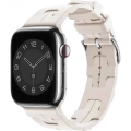 Apple Watch Ultra 49mm Kordon Metal Toka Tasarımlı KRD-92 Silikon Kordon - Starlight