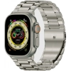Apple Watch Ultra 49mm Kordon Zarif ve Sağlam Renkli KRD-93 Metal Kordon - Titanyum