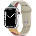 Apple Watch Ultra 49mm Silikon Kordon Renkli Desenli Esnek KRD-62 - Green Mango